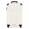 Valentijn hartenruitmotief zwart wit NBS - Handbagage koffer - Kinderen Unisex middel -productfoto_recht
