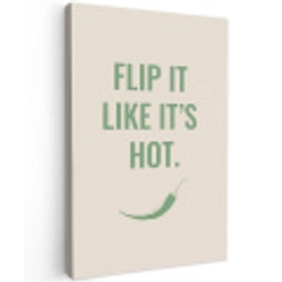 Groen - Quote - Zomer - Chilipeper Tuinposter op houten frame 2 cm dik klein -3d