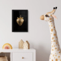 Aardbei - Goud - Zwart - Chrome fotolijst zwart zonder passe partout klein -usfeer4_kinderkamer