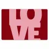 Love - Rood - Blokletters Placemat vinyl groot -zzsfeer1_Kitchenyeah-website
