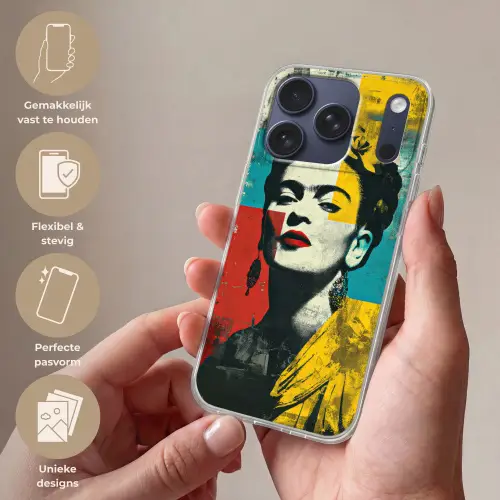 Bloemen - Felle kleuren - Grafisch - Modern Telefoonhoesje iPhone 17 Pro klein -sfeer3_NL