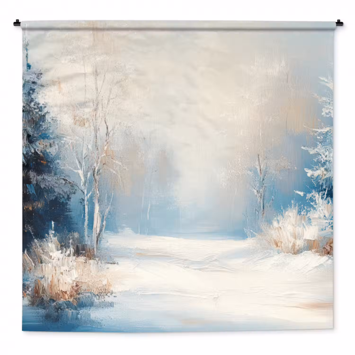Wandteppich - Wald - Winter - Natur - Abstrakt - Schnee