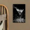 Martini - Spetters - Zwart - Glas canvas 2cm klein -sfeer3