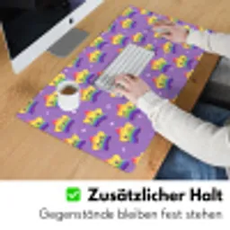 Sterren - Regenboog - Paars Muismat XXL klein 681 -ysfeer3_duits
