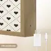 Hart - Vierhoek - Wit - Zwart Light Box met batterij (Wandlamp) middel 907 -USP_websiteoplaadbaarNL