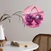 Glitter - Discobol - Roze - Kersen Wandcirkel behangsticker klein -sfeer3