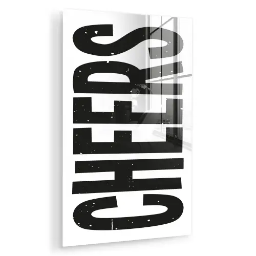 Retro - Cheers - Zwart - Decoratie plexiglas 5mm klein -zzzproduct_nieuw