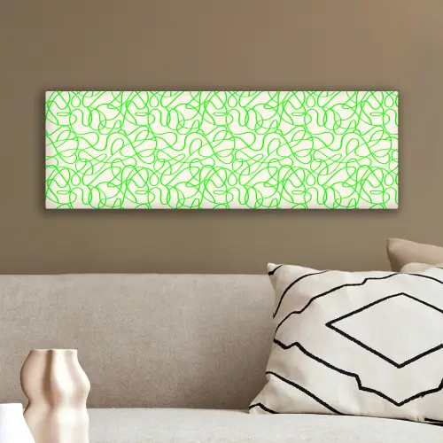 Groen - Lijnen - Abstract - Neon canvas 2cm klein 828 -sfeer3