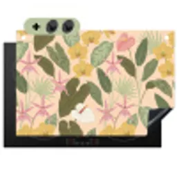Patroon - Bloemen - Kleurrijk Inductie beschemer met haakjes klein -3d