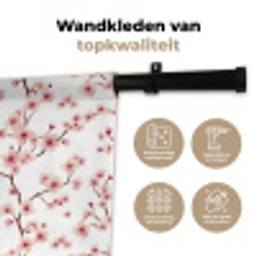Kersenbloesem - Takken - Roze Wandkleed katoen klein 269 -sfeer2