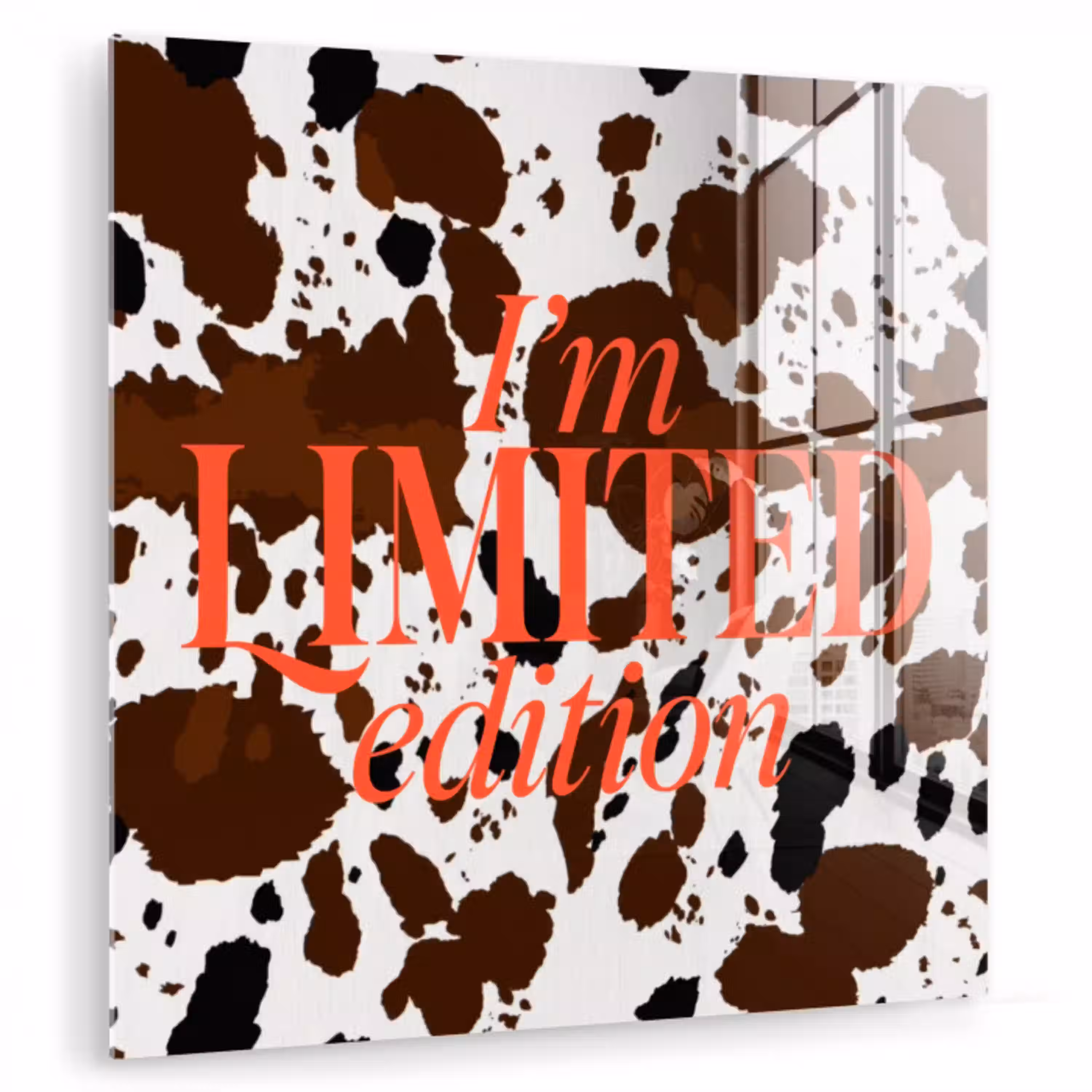 Koeienprint - Limited edition - Rood plexiglas 5mm klein -zzzproduct_nieuw