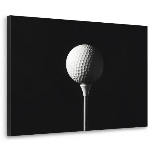 Golfbal - Minimalistisch - Wit Textielframe - compleet frame klein -3d