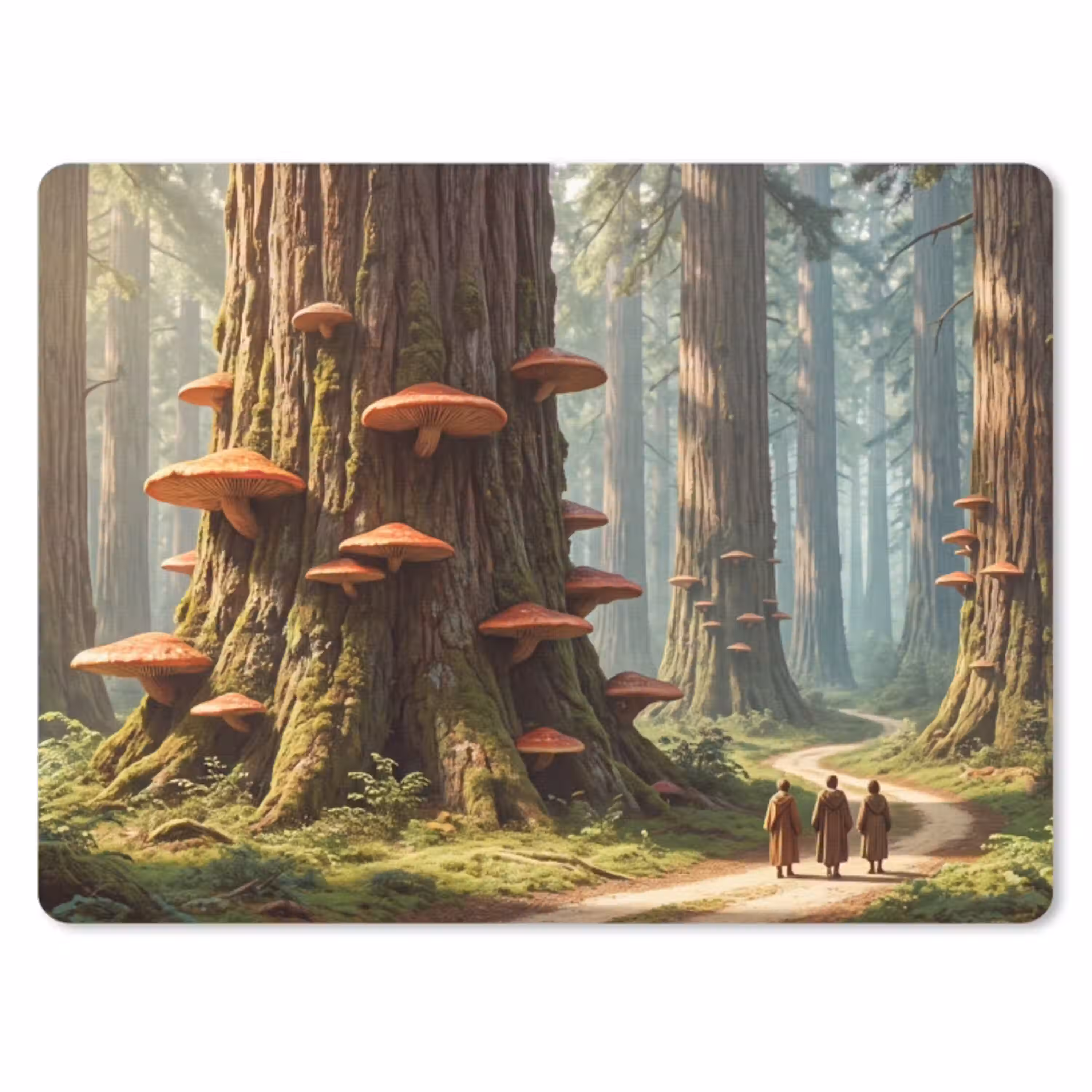 Bos - Bomen - Natuur muismat rubber klein -3d