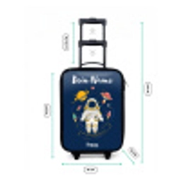 Astronaut - Planeet - Sterren - Raket Kinderkoffer - Zwart klein -productfoto_formaten