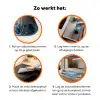 Golven - Oceaan - Blauw Inductie beschermer vinyl 3mm klein -zzzzzzz-td-werking