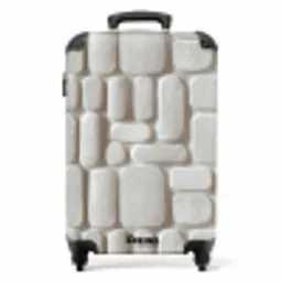 Reliëf - Structuur - Wit NBS - Handbagage koffer - Volwassenen Unisex middel -productfoto_recht