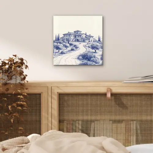 Rustiek - Landgoed - Blauw aluminium wit klein -sfeer3