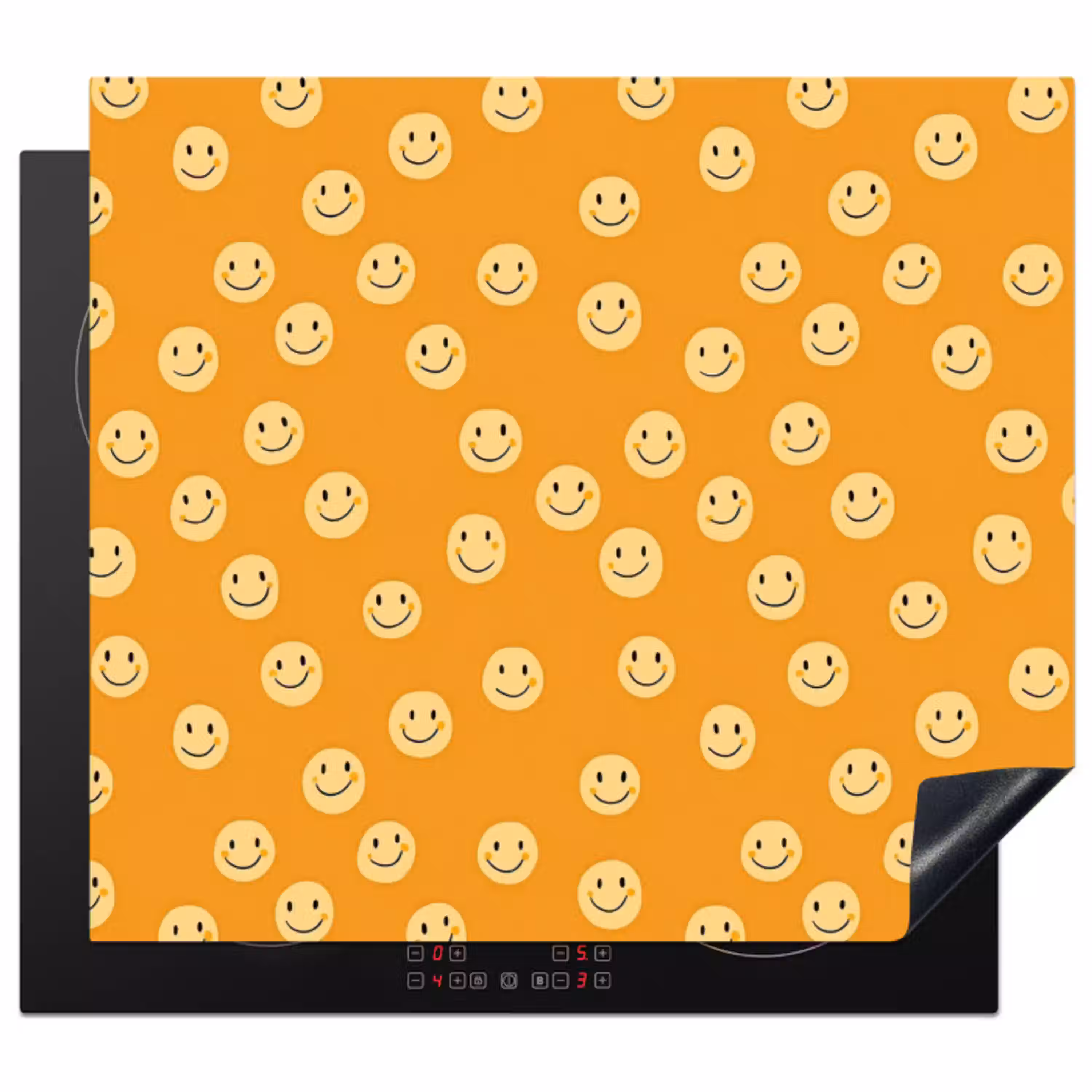 Smileys - Retro - Heel Inductie beschermer vinyl 3mm middel 274 -3d