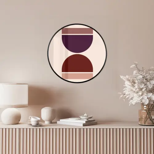 Zandloper - Symmetrisch - Rood - Paars Fotolijst rond zonder passe partout klein -sfeer3