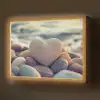 Hart - Stenen - Natuur - Keien - Zen - Kiezelstenen Light Box met batterij (Wandlamp) middel -z3d_website