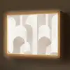 Abstracte bogen - Modern - Beige Light Box met batterij (Wandlamp) middel -z3d_website