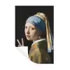 Meisje met de parel - Johannes Vermeer - Peace Muursticker klein -3d