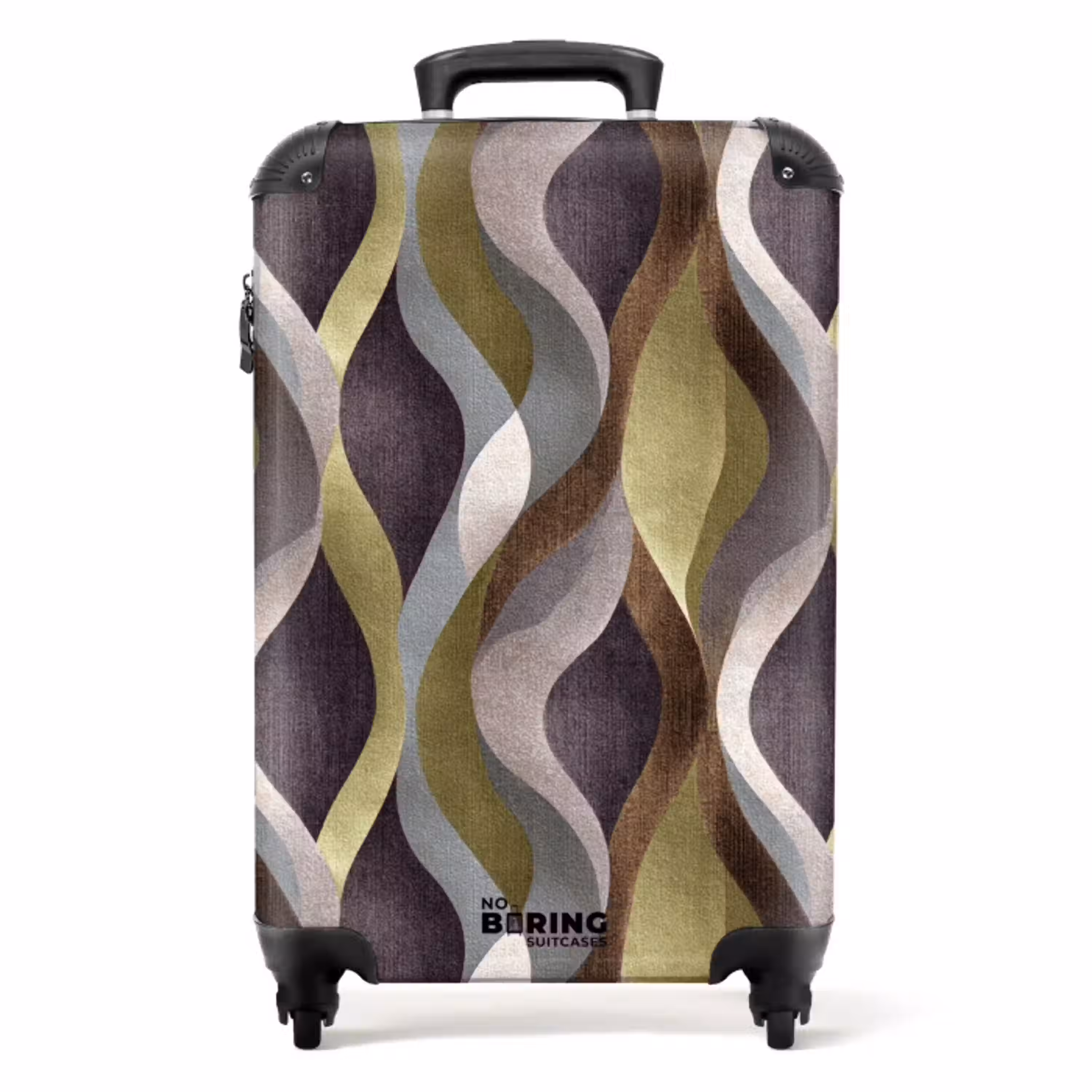 Retro - Banen - Kleurrijk NBS - Handbagage koffer - Volwassenen Unisex middel -productfoto_recht