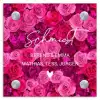 Roze rozen - Sierlijk Naambord Vierkant klein -3d