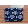 Vissen - Bloemen - Blauw laptophoes neopreen klein 279 -tafel