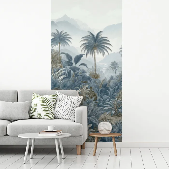 Jungle - Landschap - Blauw fotobehang vinyl groot -woonkamer