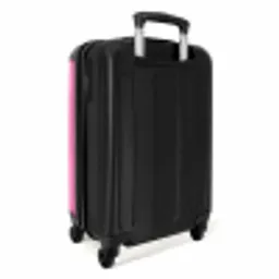 Smiley - Bloem - Roze NBS - Handbagage koffer - Volwassenen Unisex middel -achterkant