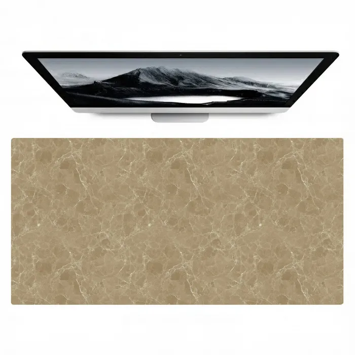 Beige - Marmer - Witte aders Muismat XXL klein 681 -zzz3d