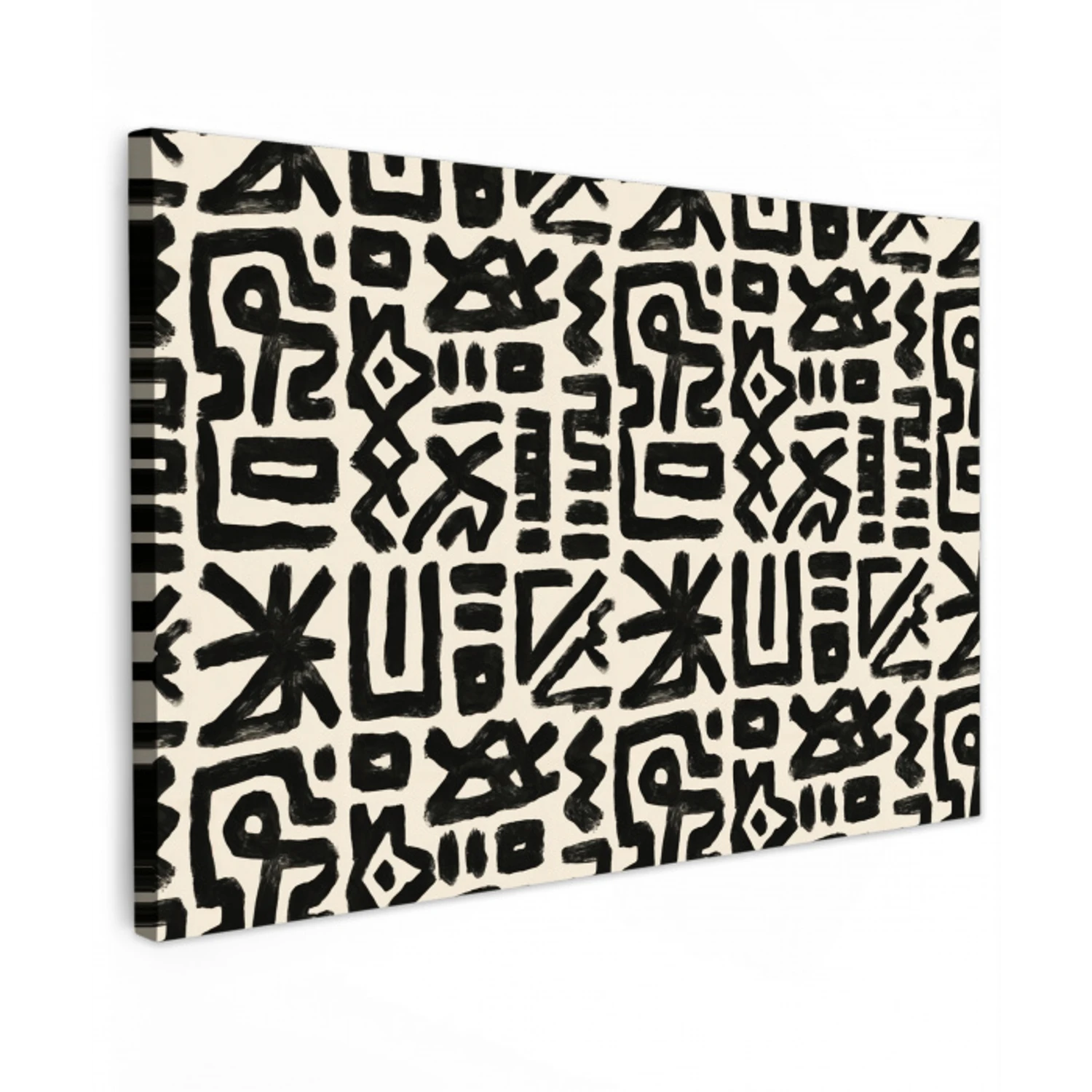 Geometrisch - Figuren - Zwart Tuinposter op houten frame 2 cm dik klein 845 -3d