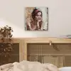Vrouw - Verflook - Portret - Modern aluminium wit klein -sfeer3