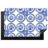 Cirkels - Bloemen - Blauw Inductie beschermer vinyl 3mm klein 276 -3d