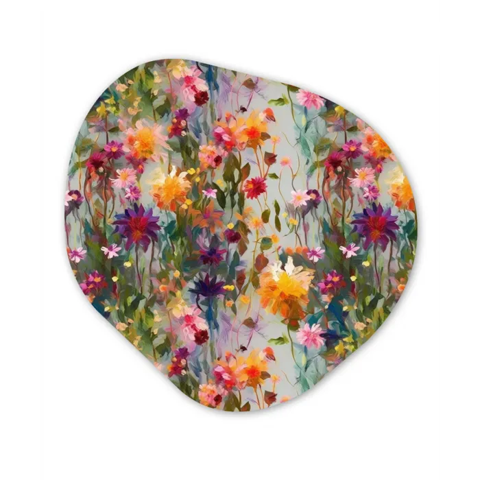 Zomers - Kleurrijk - Patroon - Bloemen Wandcirkel Organisch Forex 3mm klein 629 -3d