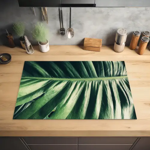 Bladeren - Tropisch - Jungle Inductie beschermer vinyl 3mm klein -sfeer5