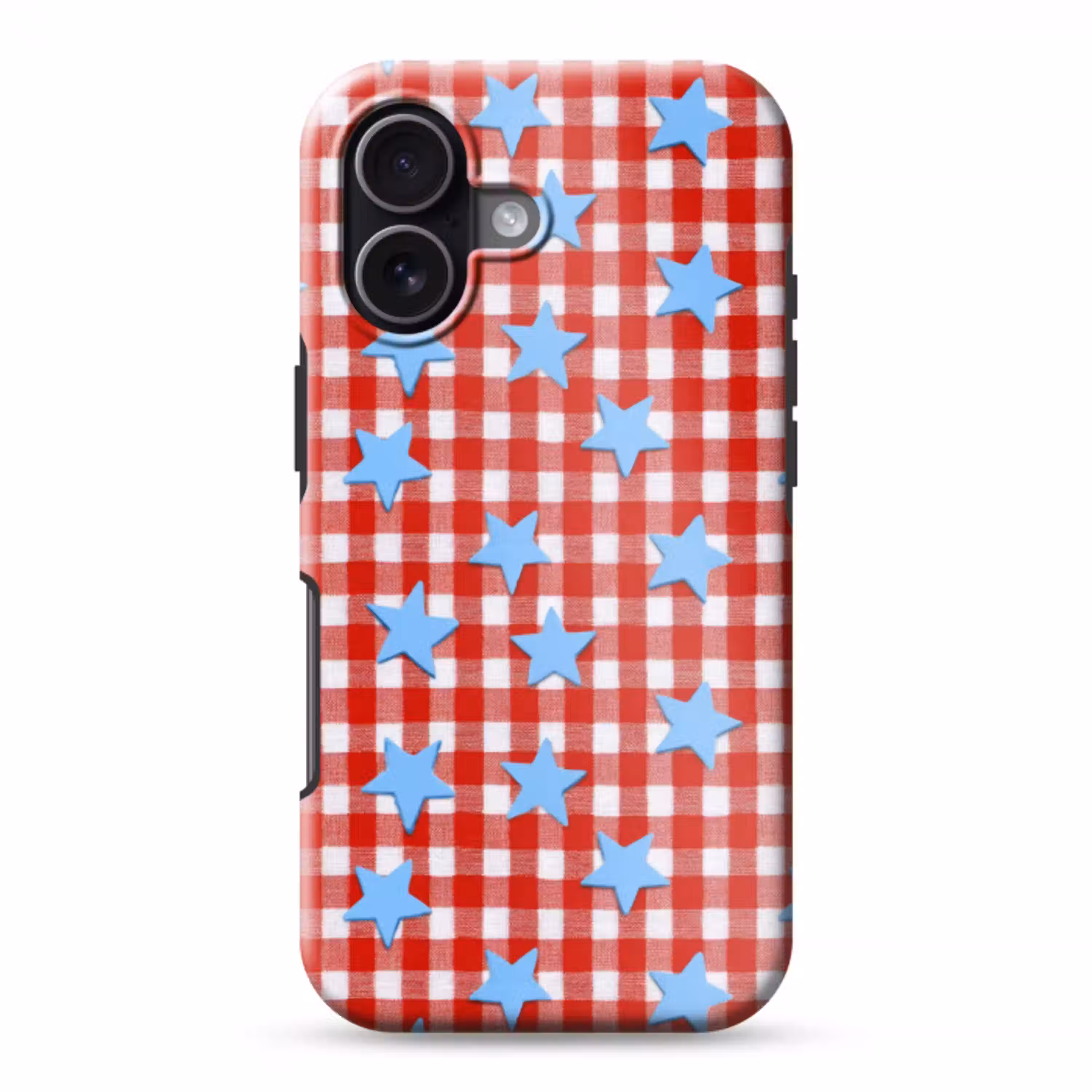 Ruit - Sterren - Rood Toughcase MagSafe Apple iPhone 17 klein 1017 -3d