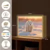 Ijsbeer - Sneeuw - Zonsopgang Light Box met batterij (Wandlamp kind) middel -USP_websiteoverzichtNL