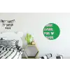 Amor - Valentijn - Groen - Tekst Wandcirkel aluminium klein -kinderkamer
