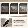 Zeilschip - Huizen - Kade - Zee Light Box met batterij (Wandlamp) middel -USP_dimbaarNL