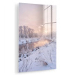 Rivier - Winter - Landschap - Sneeuw - Zonsopgang plexiglas 5mm klein -zzzproduct_nieuw