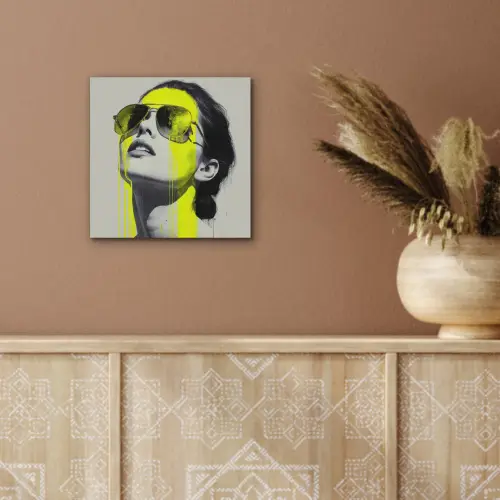 Vrouw - Bril - Verf aluminium wit klein -sfeer4