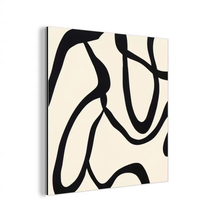 Abstract - Lijnen - Modern - Beige aluminium wit klein -3d