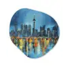 Skyline Toronto - Water - Stadslichten - Toren Wandcirkel Organisch Forex 3mm klein -3d