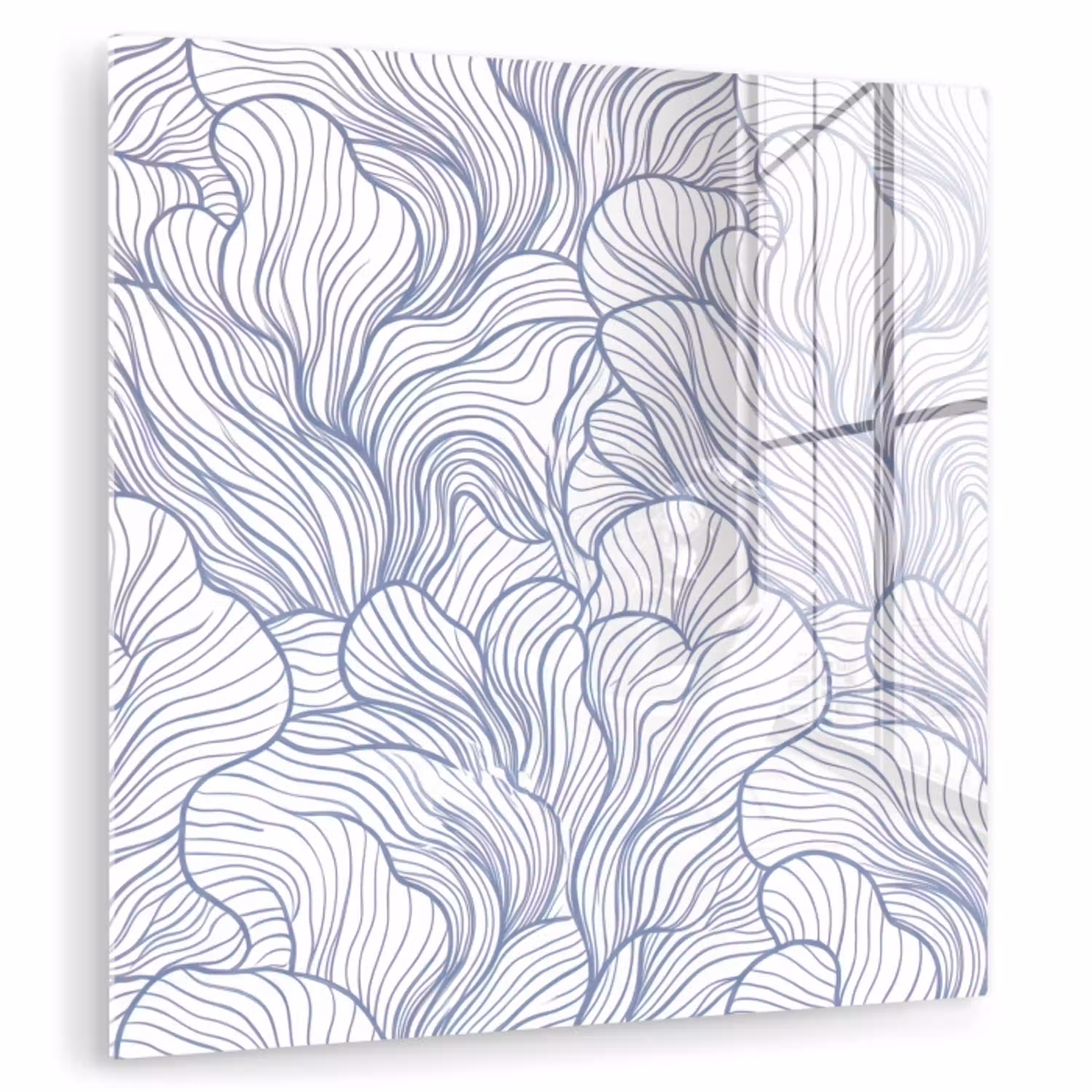 Patroon - Lijnen - Organisch - Abstract - Blauw plexiglas 5mm klein -zzzproduct_nieuw