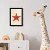 Zeester - Bobbels - Rood fotolijst zwart zonder passe partout klein -usfeer4_kinderkamer
