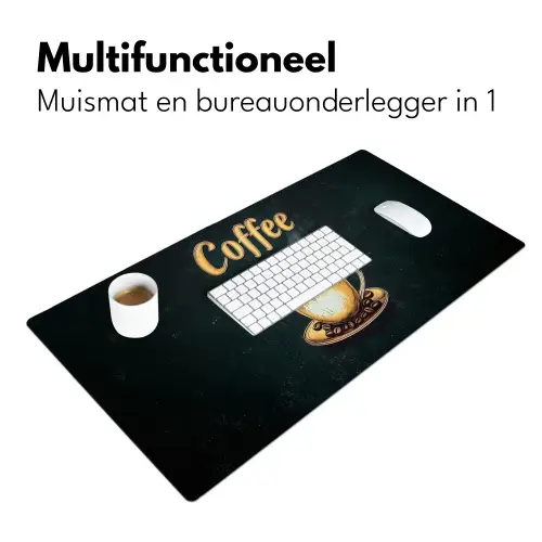 Koffie - Schotel - Koffiebonen - Retro Muismat XXL klein -sfeer4