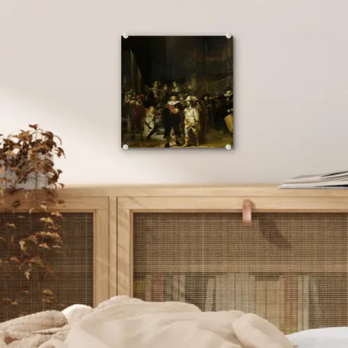 De Nachtwacht - Kunst - Oude meesters - Rembrandt plexiglas 5mm klein -sfeer4