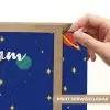 Kleurrijk - Raket - Ruimte Light Box met batterij (Wandlamp kind) middel -USP_websiteprintNL